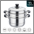 Stainless steel steamer and cooking pots